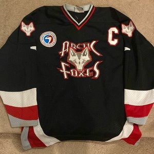 Black hockey Arctic foxes jersey men’s large